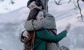 Roger and Fiona hugging goodbye.