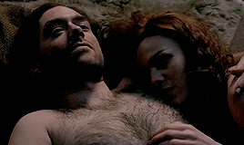 Roger and Bree snuggling