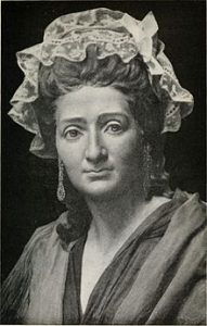 portrait done by her husband, at the time when she left France for London
