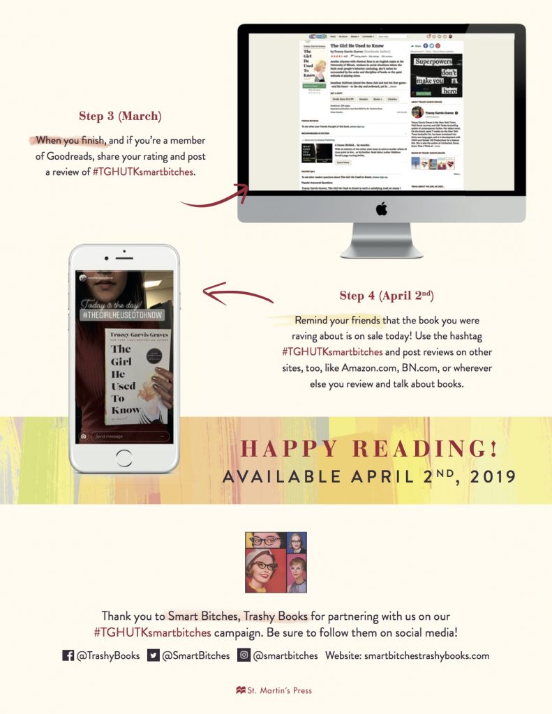 Share your thoughts while reading and please leave reviews on Amazon and Goodreads