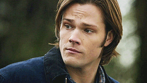 Jared Paldecki from Supernatural shakes his head no