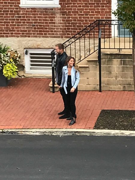 Colton and Caelynn walk down the streets of Fredericksburg.