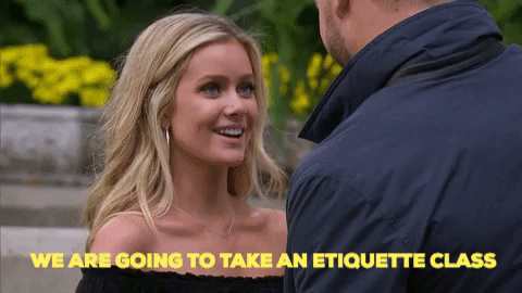 Hannah G tells Colton that they're going to take an etiquette class and his face falls