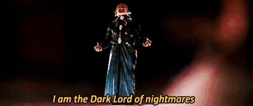 Gachnar exclaiming that he is the dark lord of nightmares