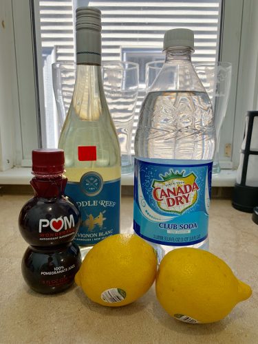 Drink ingredients in front of a sunny window