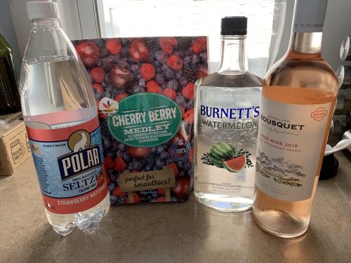 Ingredients for a summer sangria