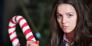 Anna and her candy cane weapon
