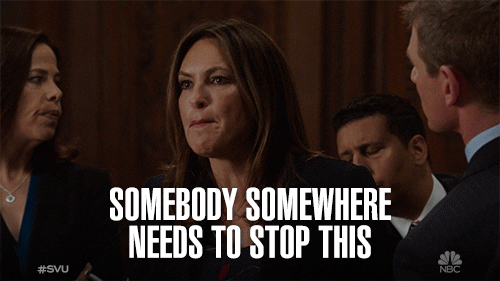 Olivia Benson says somebody somehwere needs to stop this