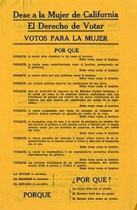 women's suffrage pamphlet in Spanish