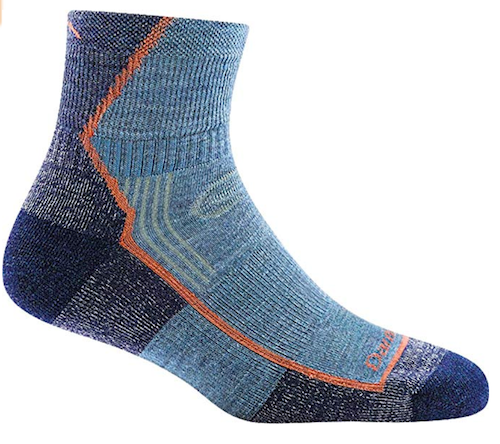 Blue woven sock from Darn Tough