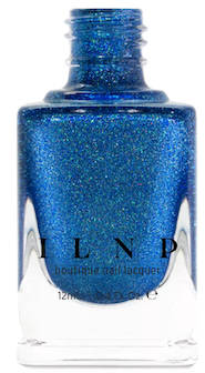 Pacific blue holographic glitter nail polish 