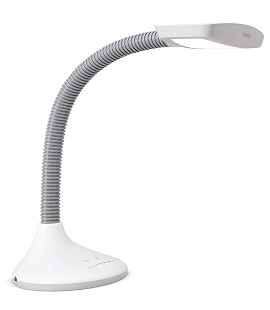 Verilux SmartLight Natural LED Desk Lamp with USB Charging Port