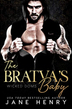 The Bratva's Baby by Jane Henry. A headless man is ripping open his sleeveless hoodie.