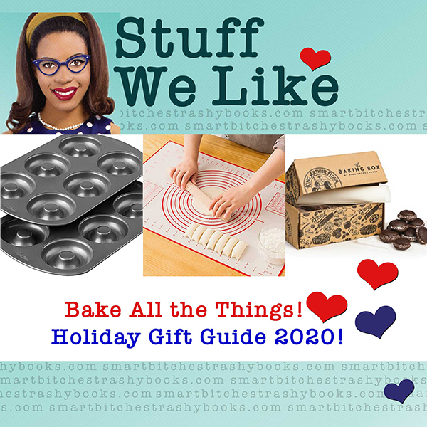 Stuff We Like: Bake All the Things! With a picture of donut baking pans, a silicone rollign mat, and a whoopie pie kit 