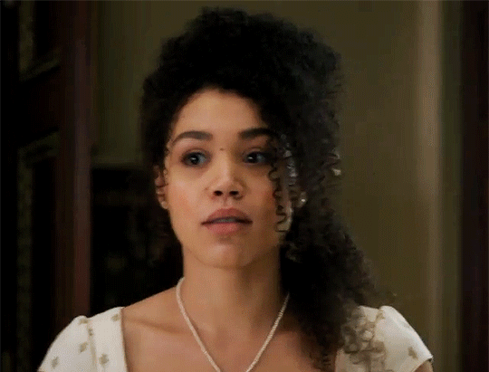 ruby barker as marina walks into the featherington drawing room