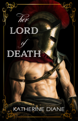 The Lord of Death by Katherine Diane. A shirtless dude is wearing a bulky trojan helmet. A belt is strapped tightly across his chest. What is it attached to?
