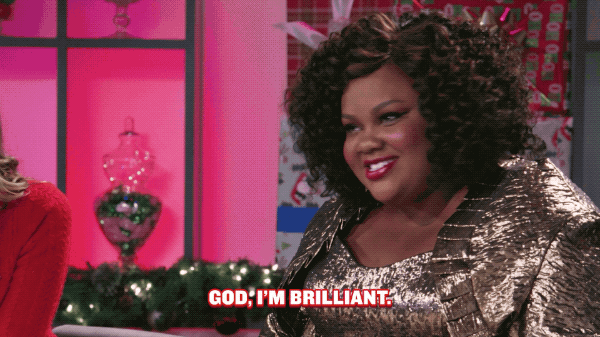 nicole byer says GOD I'm BRILLIANT on Nailed It