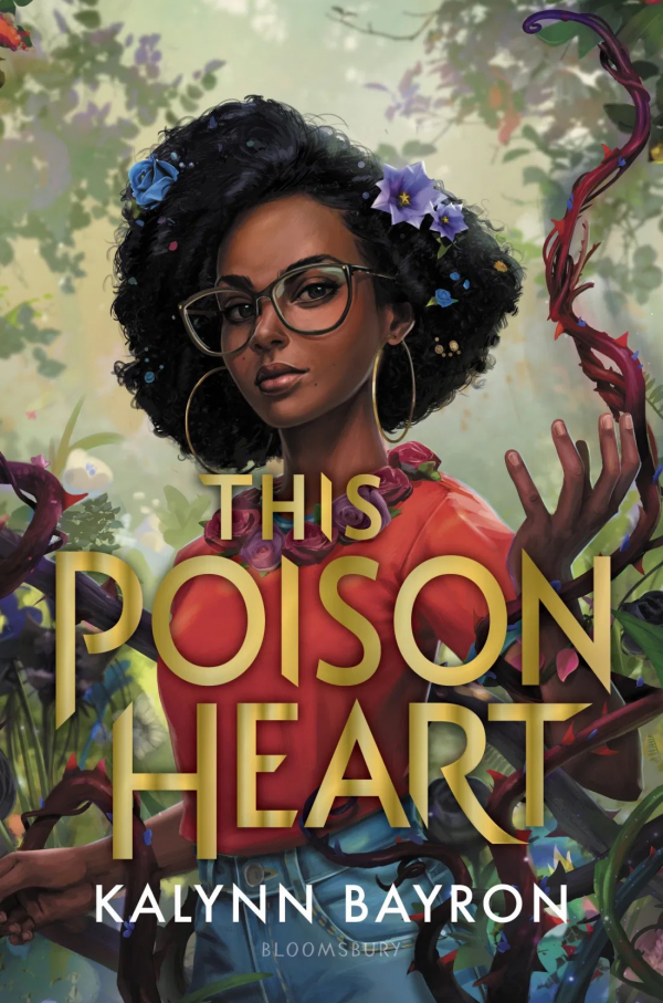 An illustration of a Black woman with chin length wavy hair with glasses and flowers in her curls with a very 'do not mess with me' expression of confidence and warning