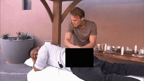 Christian waxes Tre's butt