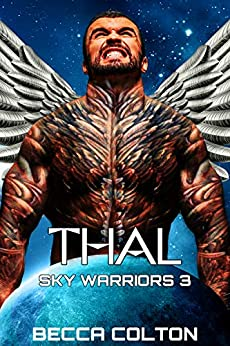 Thal by Becca Colton. A giant angel man lording over a planet. His skin looks like it has quills.