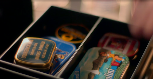 A clip of the licorice candies inside her lockbox 