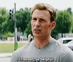 Steve Rogers - Chris Evans - says Internet so helpful