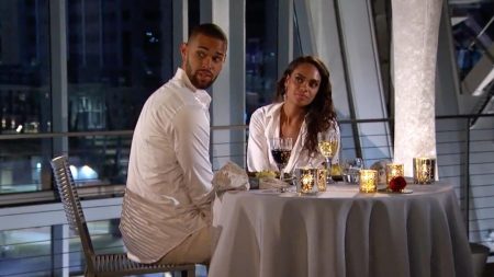 Nayte and Michelle watch Chris S walk up