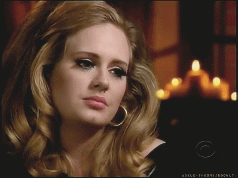 Adele stares