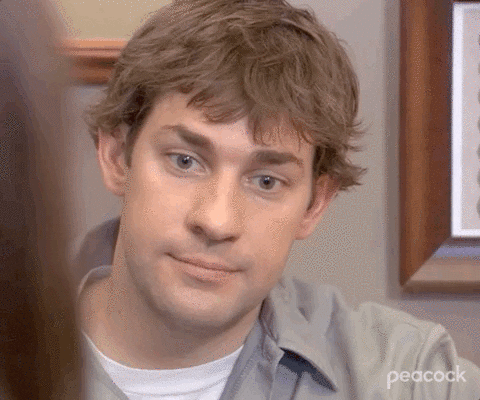Jim from the office makes a welp face