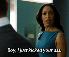 The always amazing Gina Torres telling some fool "Boy, I just kicked your ass"
