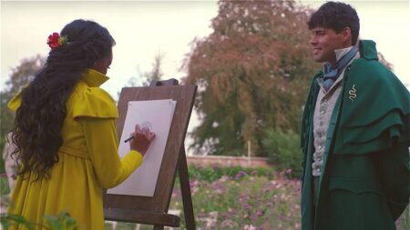 Nicole sketches Mr. Judge