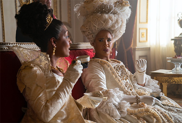 Lady Danbury and Queen Charlotte spill the tea, without spilling the tea