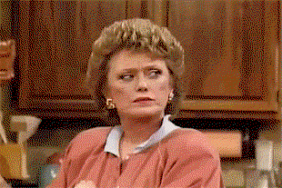 Blanche from Golden Girls gives side eyes
