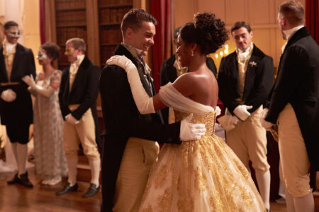 Nicole dances with Mr. Nazaire