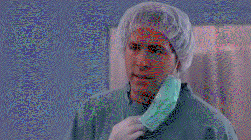 Ryan Reynolds takes off a surgical mask and asks a very deadpan WHY. 