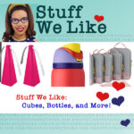 Stuff We Like cubes bottles and more - a pair of bug repelling fans, a fun water bottle and compression packing cubes