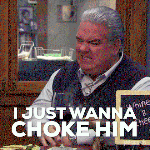 Terry/Gary/Gerry from Parks and Rec says I just wanna choke him