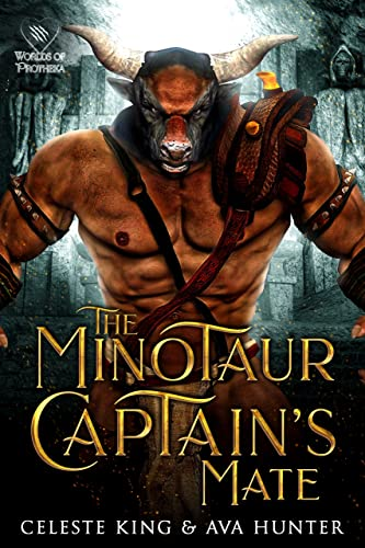 The Minotaur Captain's Mate by Celeste King and Ava Hunter. A beefy chest the color and texture of leather but the head is a bull's head.