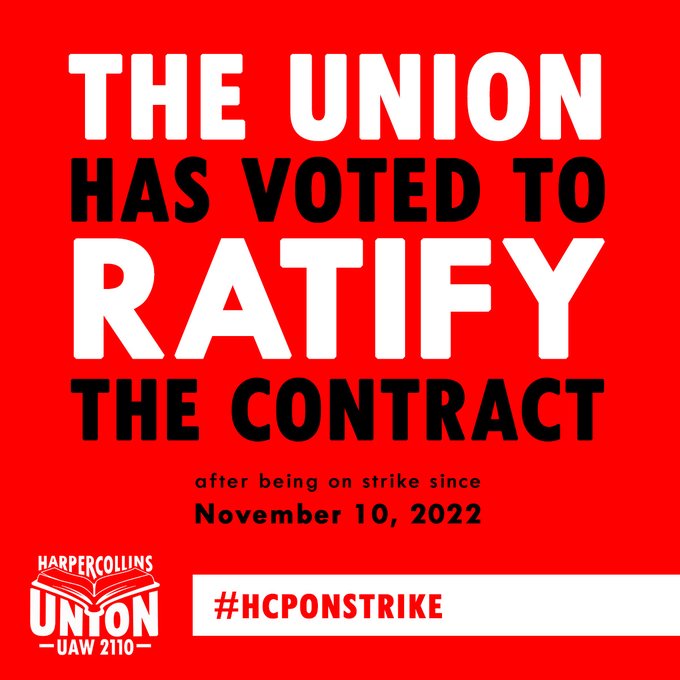The Union has Voted to ratify the contract. After bring on strike since November 10 2022
