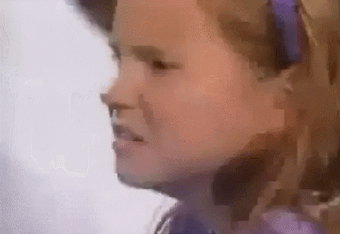 A girl is grossed out