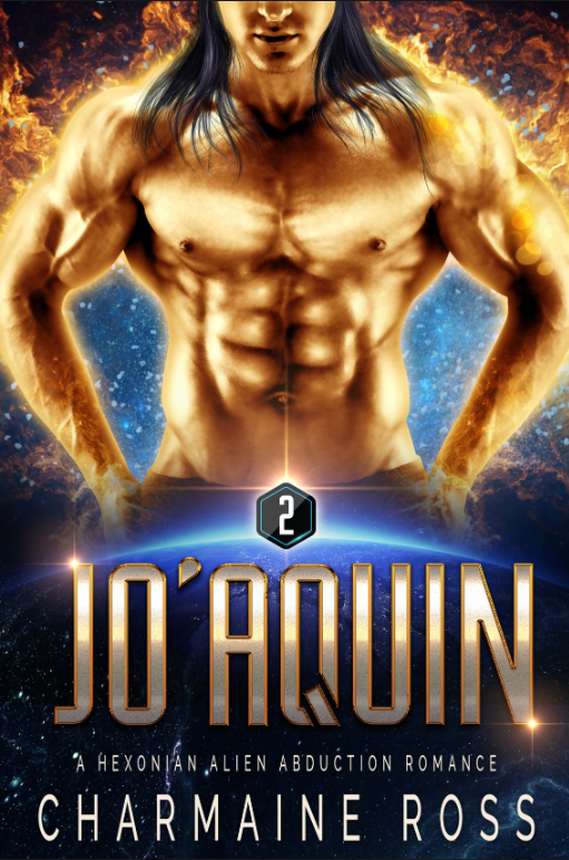 Jo'aquin by Charmaine Ross. A bright gold shirtless man. By his crotch is a number two with a lens flare. Did J.J. Abrams make this cover?