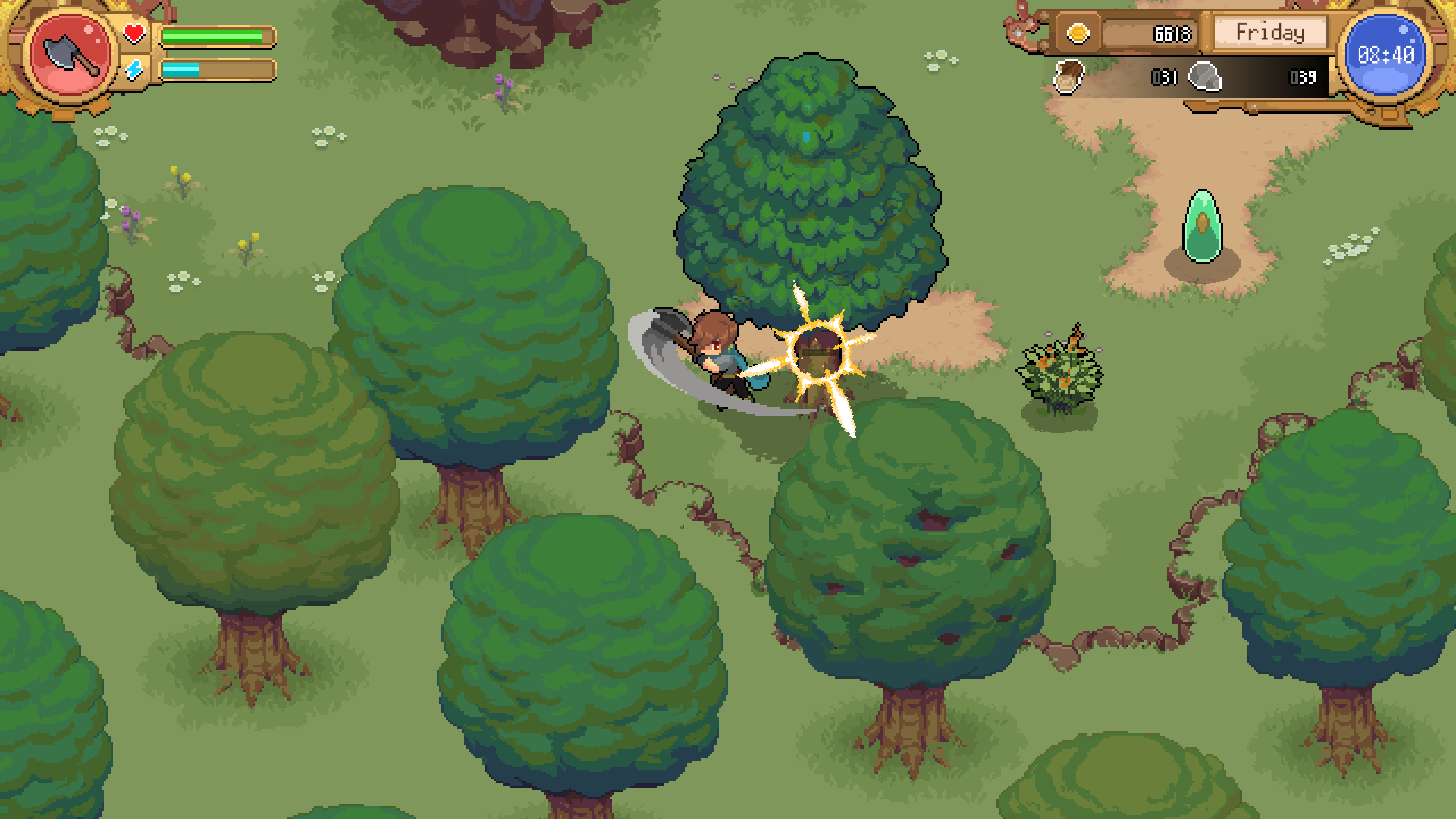 A screenshot from the game Potion Permit.