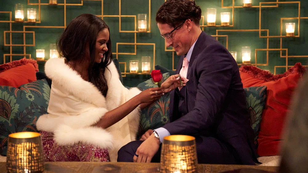 Charity gives Brayden the first impression rose