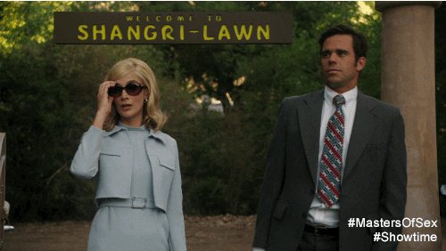 A woman takes off her sunglasses and says oh my