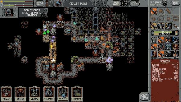 An image of one of the loops your character travels around in Loop Hero.