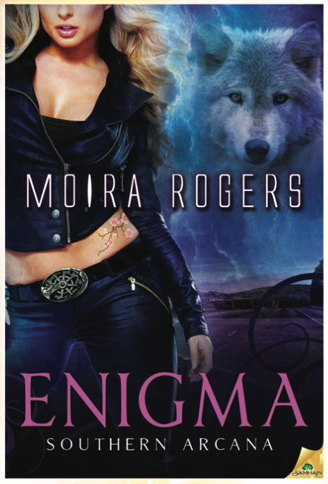Enigma by Moira Rogers features a blond woman and her jeans have like a four inch rise they are SO LOW