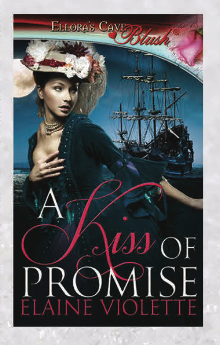 A Kiss of Promise features a woman in a hat with a GIANT PINK BOW running away from a ship. Really that's the only way to describe it