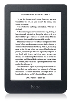 The Kobo Nia, their base model eReader
