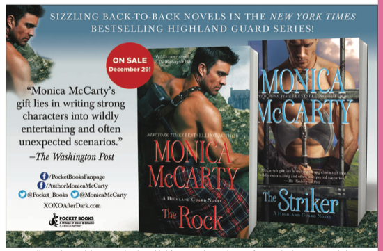 Monica McCarty's Highland guard series with The ROck and the Striker, which was about navy SEAL highlanders in 1300 Scotland