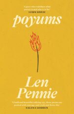 a yellow background with the title and author at the top and bottom and a drawing of a match lit with red flames in the middle that sort of looks like a flower
